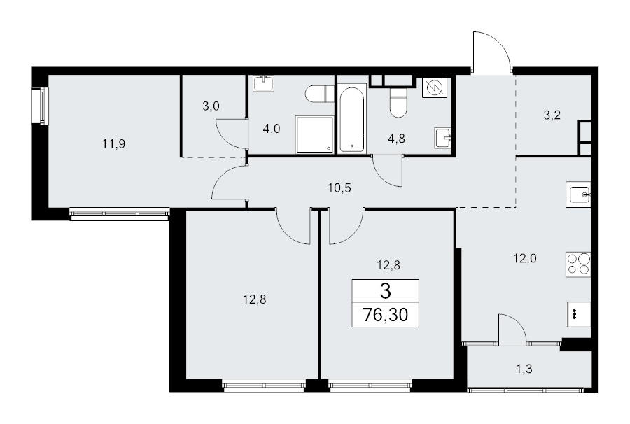 Продажа 3-комн квартиры в новостройке Москва г., Зорге ул.,  к. 1