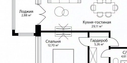 3-комн квартира Живописная улица, 21А