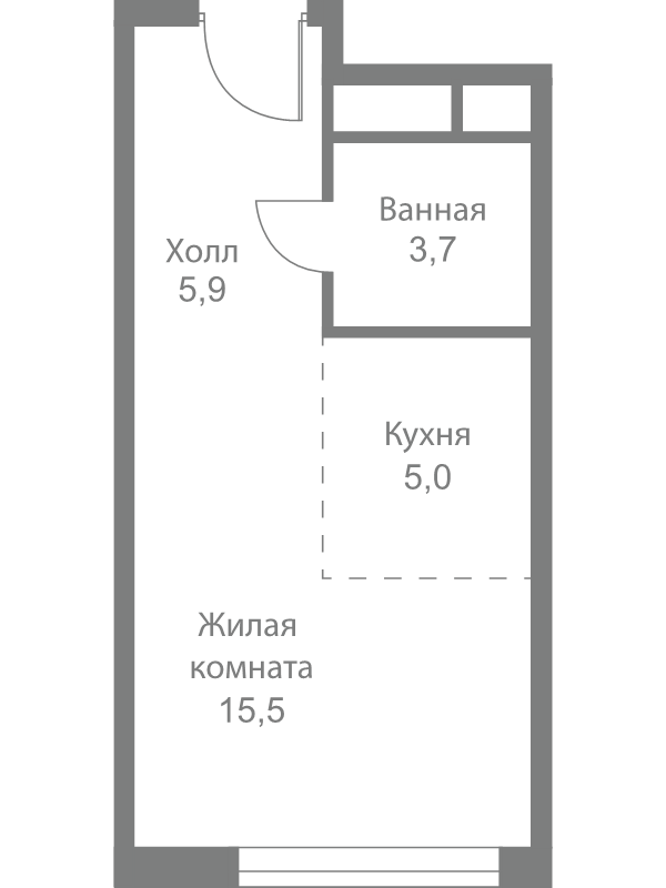 Продажа студии Москва г., Сколковское ш.,  к. 4