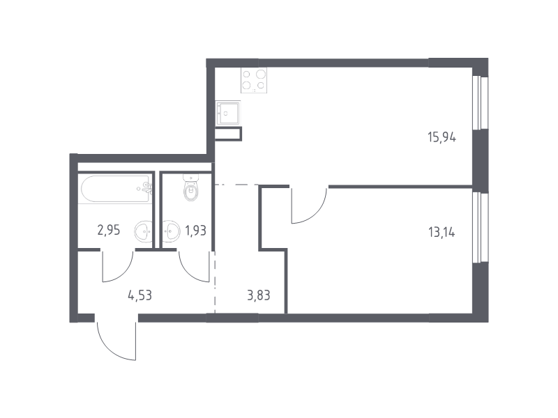 Продажа 1-комн квартиры в новостройке Новосаратовка д., Покровская Дорога ул.,  к. 1.2