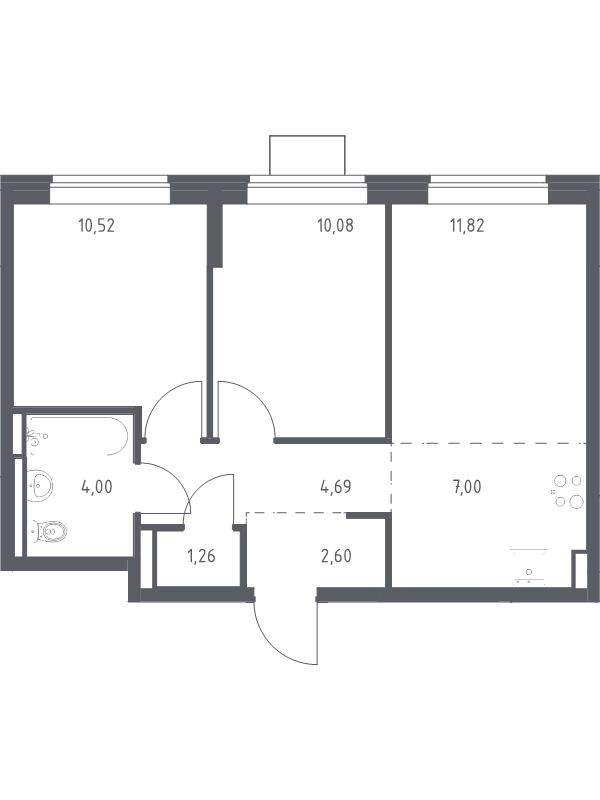 Продажа 2-комн квартиры в новостройке Богданиха д., Красная Слобода ул.,  к. 10.1