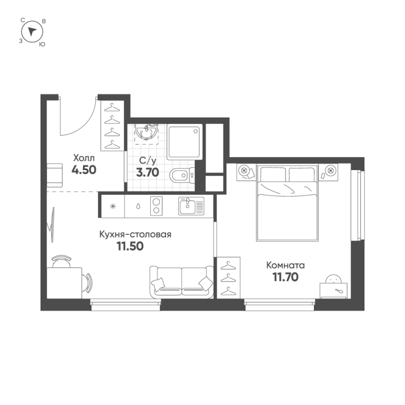 Продажа 1-комн квартиры в новостройке Санкт-Петербург г., Московское ш.,  к. 3
