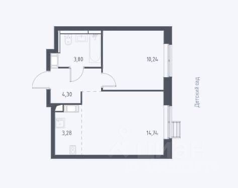 Аренда 1-комн квартиры на вторичном рынке Мирный пгт, улица Академика Северина, 15