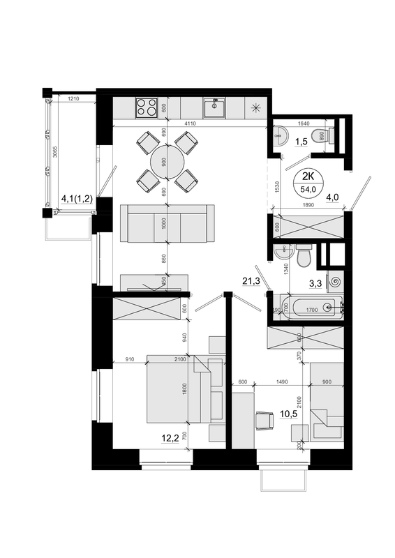 Продажа 2-комн квартиры в новостройке Одинцово г., Маковского ул.,  к. 4