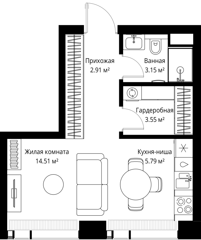 Продажа студии Москва г., Верейская ул.,  к. 2.1