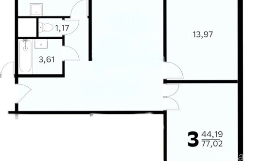 Продажа 3-комн квартиры на вторичном рынке ул Беловежская,  д. 39,  к. 5