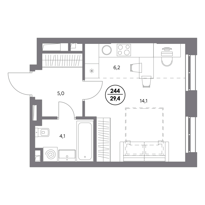 Продажа студии Шоссейная ул,  к. 1.4
