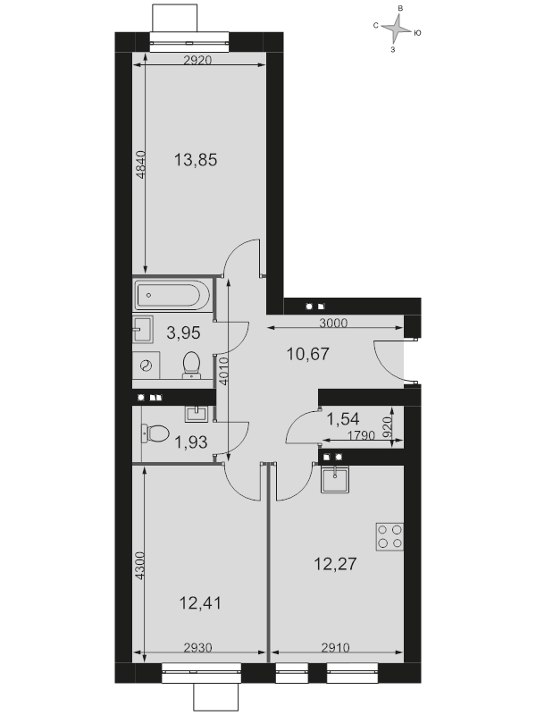 Продажа 2-комн квартиры в новостройке Мартемьяново д., Радужная ул.,  к. 2