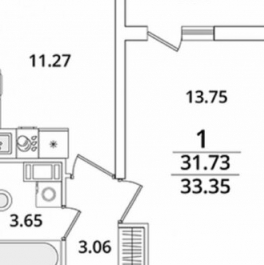 Продажа 1-комн квартиры на вторичном рынке Маршала Блюхера пр-кт,  д. 3 к3 с1