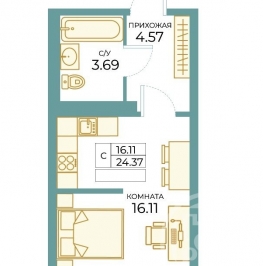 Продажа студии Таллинская ул. ,  д. 11