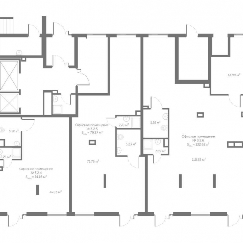 Помещение свободного назначения Октябрьская набережная,  д. 40,  к. лит АВ