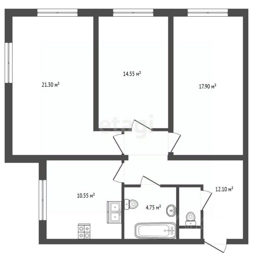 Продажа 3-комн квартиры на вторичном рынке проспект Медиков, 10к2