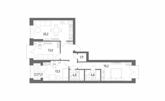Продажа 3-комн квартиры на вторичном рынке улица Академика Константинова,  д. 1 к1 с1