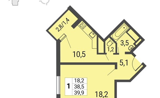 Продажа 1-комн квартиры на вторичном рынке Некрасовка п,  д. 10