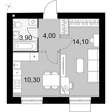 Продажа 1-комн квартиры в новостройке Апрелевка г., Киевское ш.,  к. 2