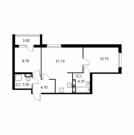 Продажа 2-комн квартиры в новостройке Колпино г., Загородная ул.,  к. B