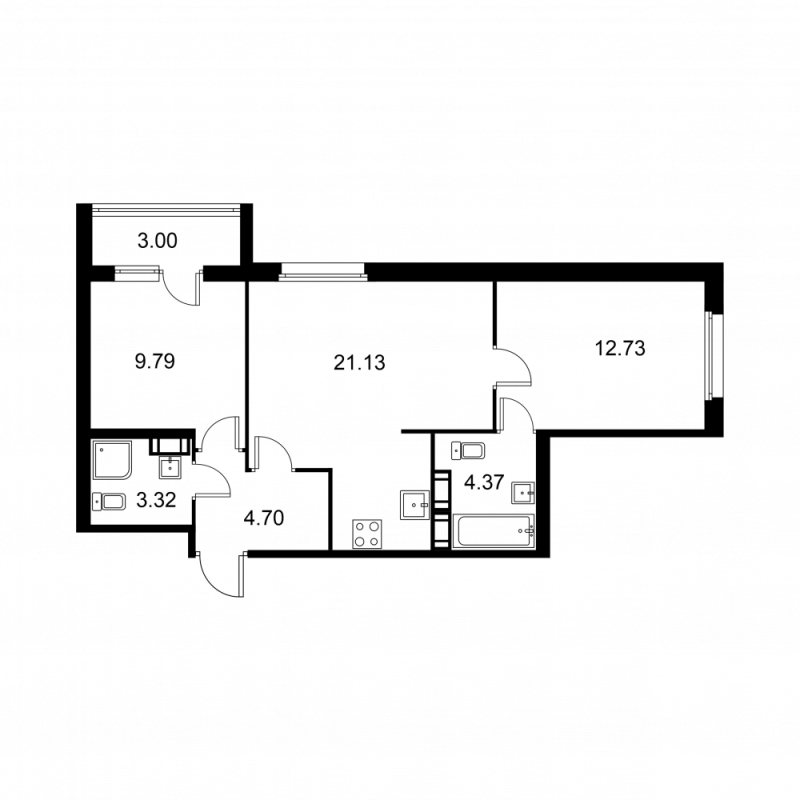 Продажа 2-комн квартиры в новостройке Колпино г., Загородная ул.,  к. B