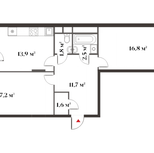 2-комн квартира Красногорск г., Новая Московская ул.,  к. 2