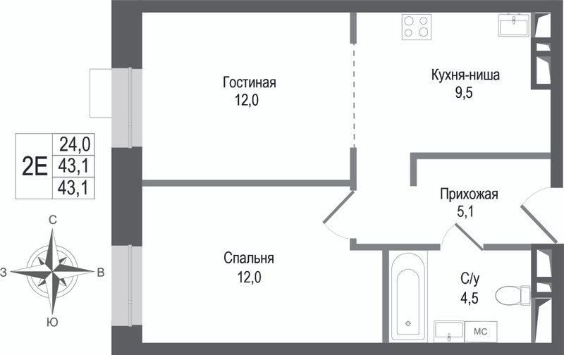 Продажа 1-комн квартиры в новостройке Королёв г.,  к. 2