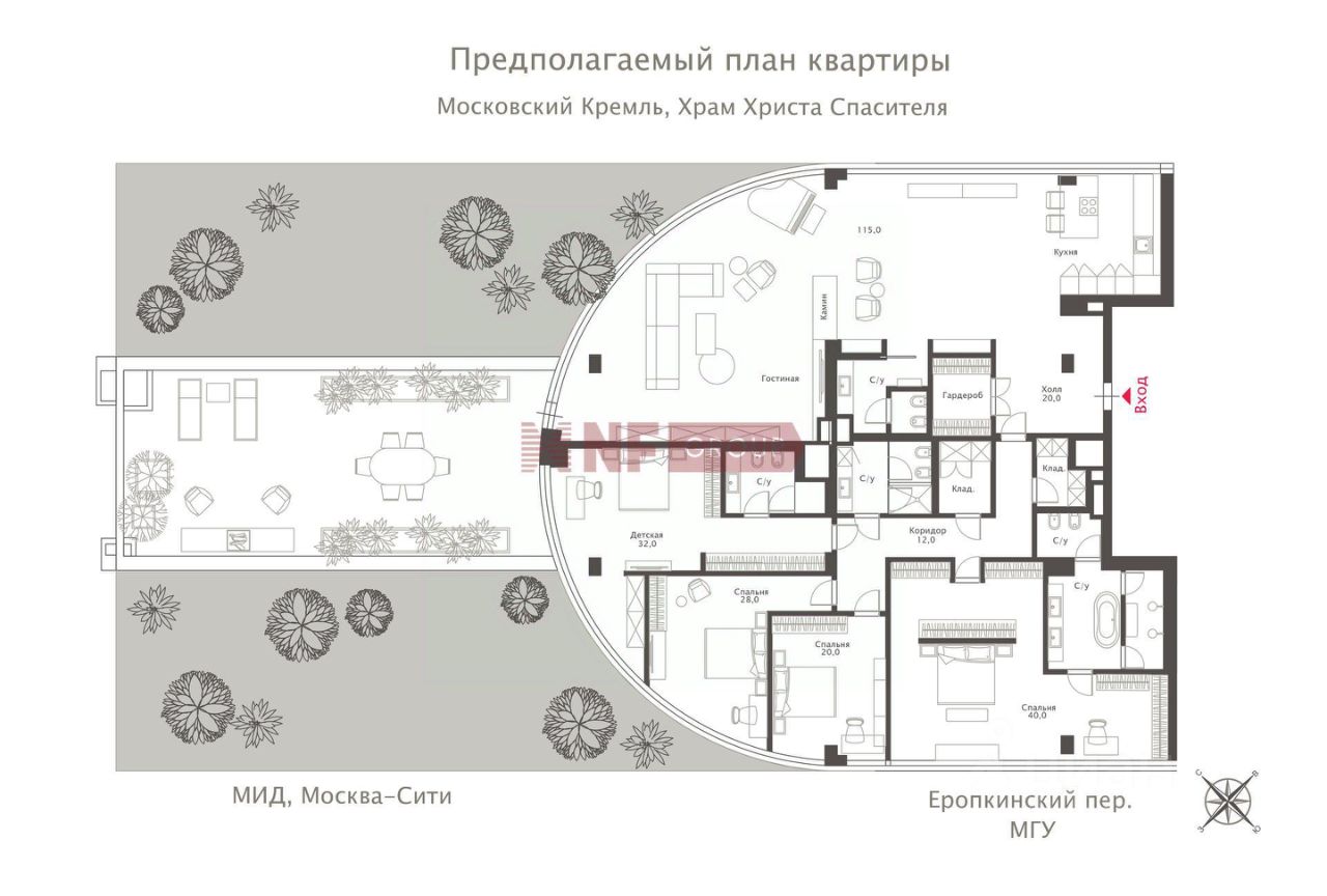 Продажа 5-комн квартиры на вторичном рынке Еропкинский переулок, 16/23