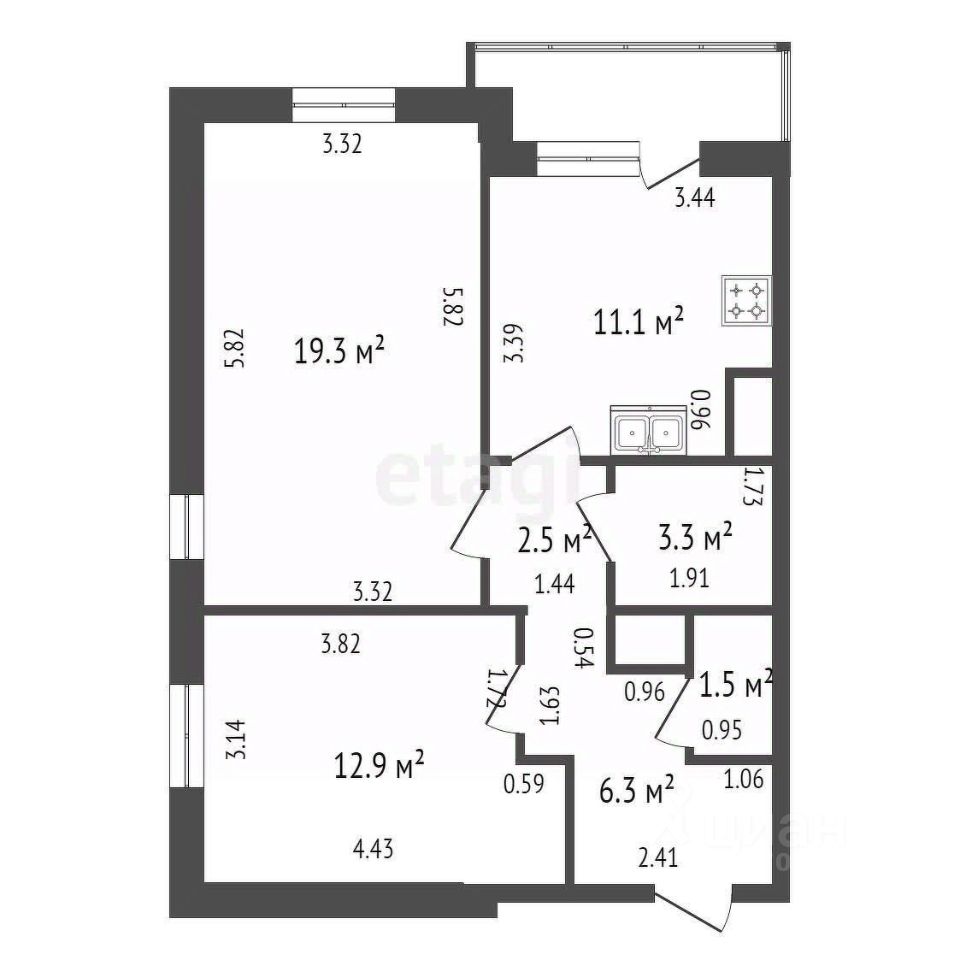 Продажа 2-комн квартиры на вторичном рынке улица Корнея Чуковского, 3к4