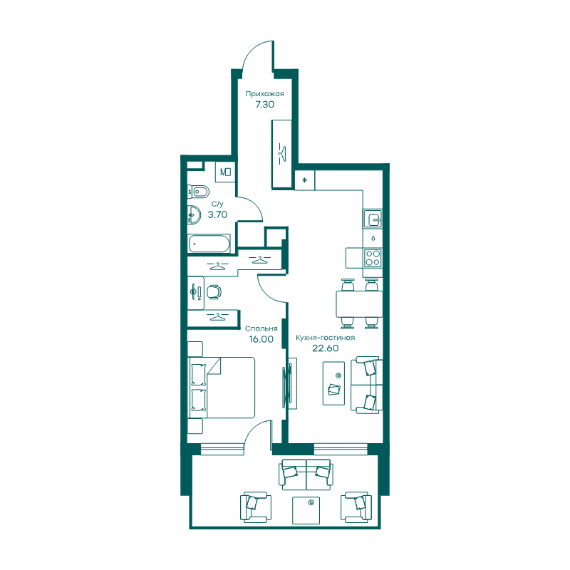 Продажа 1-комн квартиры в новостройке Перхушково с., Окружная ул.,  к. 4