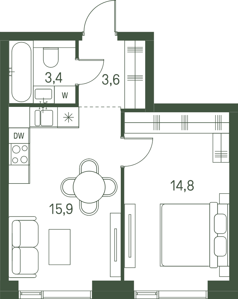 Продажа 1-комн квартиры в новостройке Москва г., Волоколамское ш.,  к. 2.2