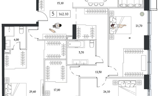 Продажа 5-комн квартиры на вторичном рынке Андропова пр-кт,  д. 9/1 к2