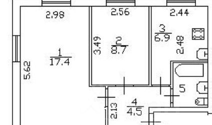 2-комн квартира проспект Науки, 13К1
