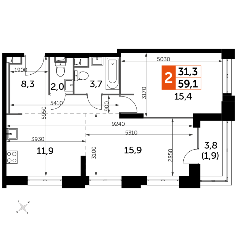 Продажа 1-комн квартиры в новостройке Москва г., Шеногина ул.,  к. 2