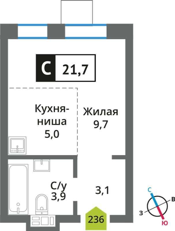 Продажа студии Красногорск, Московская область, Красногорск, мкрн. Опалиха