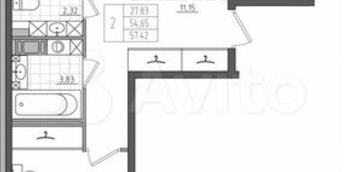 2-комн квартира Прилукская улица,  д. 28