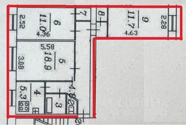 Продажа 3-комн квартиры на вторичном рынке пос. Парголово, улица Первого Мая, 91