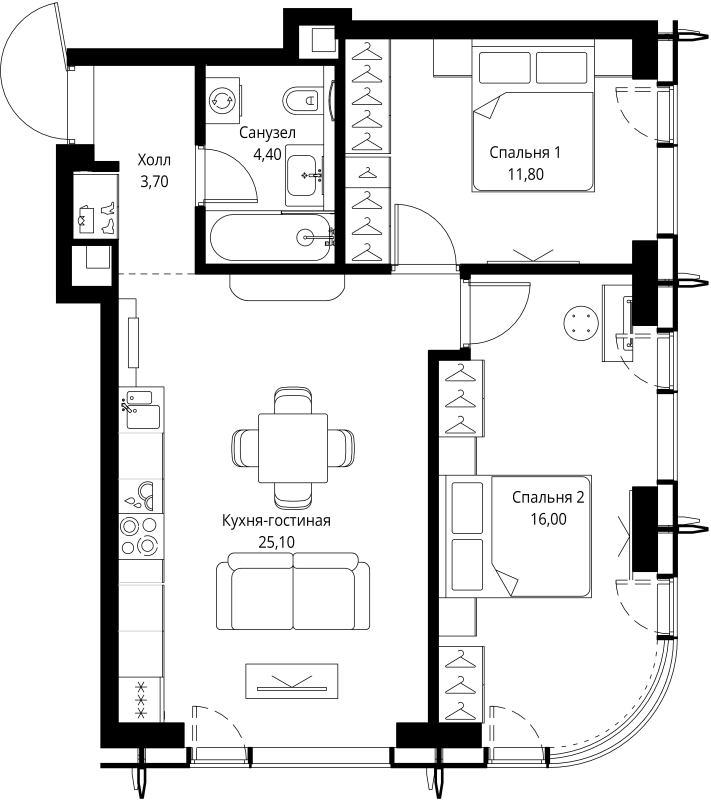 Продажа 2-комн квартиры в новостройке Волоколамское ш,  к. Pacific 1