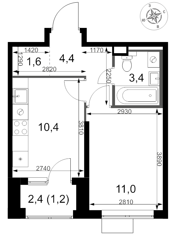 Продажа 1-комн квартиры в новостройке Химки г., Олимпийская ул.,  к. 1.2