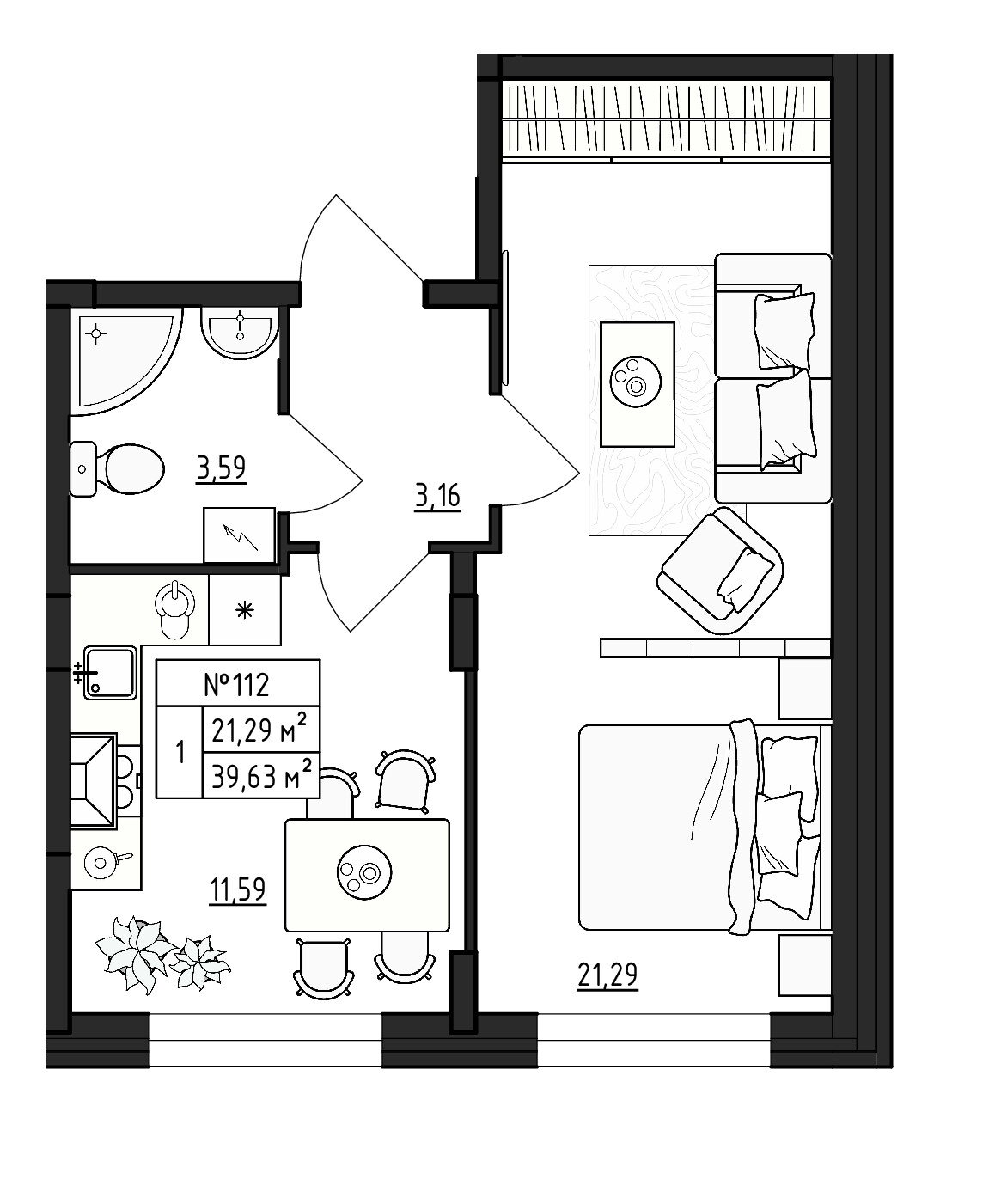 Продажа 1-комн квартиры в новостройке д. Малое Верево, д. Малое Верево, Гатчинский район, Ленинградская область