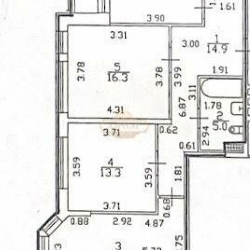3-комн квартира улица Валерия Гаврилина,  д. 3 к1