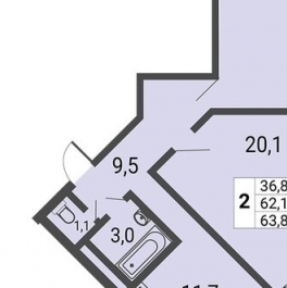 Продажа 2-комн квартиры на вторичном рынке Некрасовка п,  д. 10