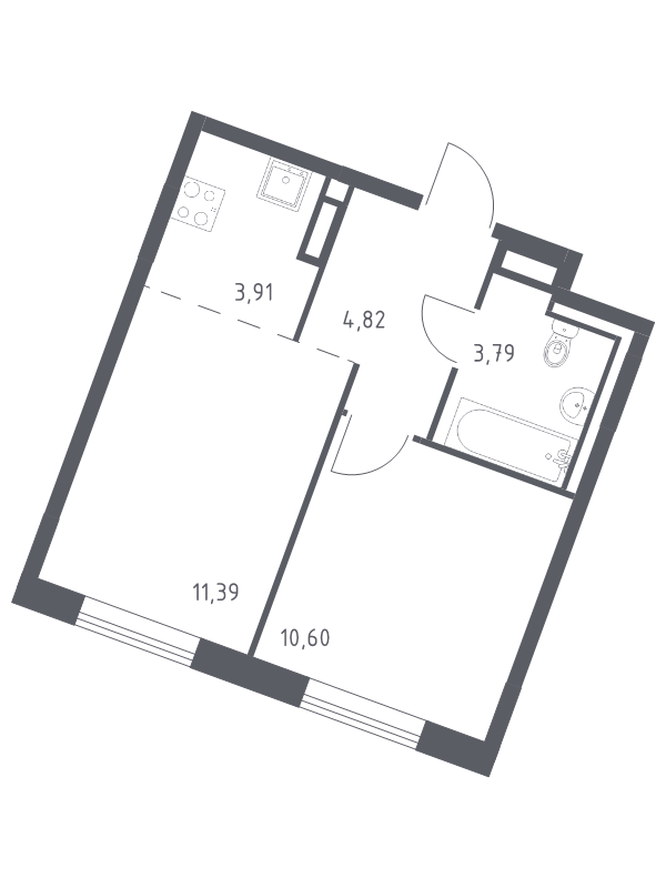 Продажа 1-комн квартиры в новостройке Лаголово д., Гатчинское ш.,  к. 1