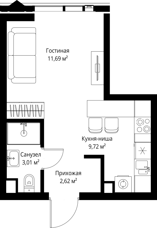 Продажа студии Москва г., 3-й Силикатный проезд,  к. Anna
