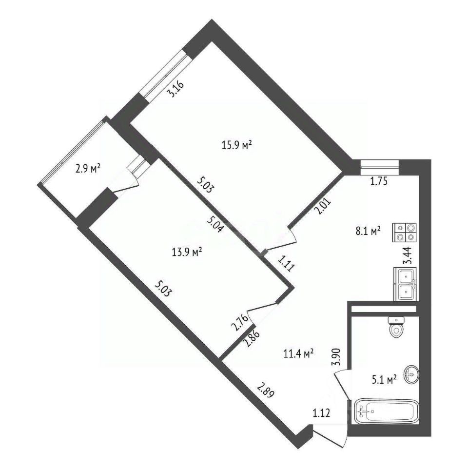 Продажа 2-комн квартиры на вторичном рынке Ленинский проспект, 72к3