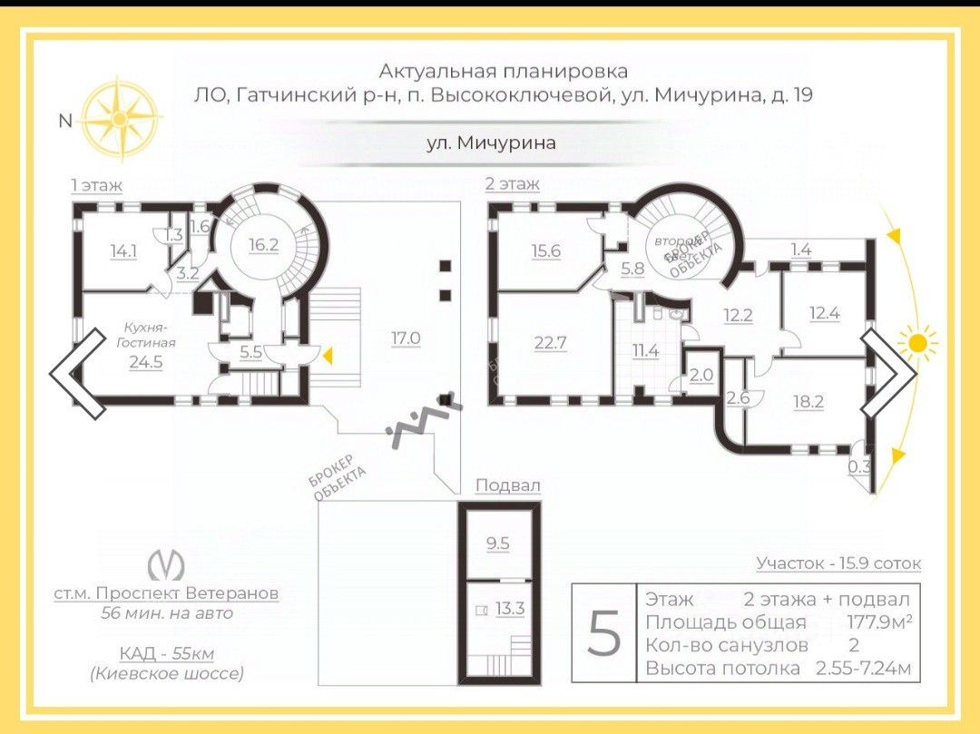 Продажа дома пос. Высокоключевой, улица Мичурина, 22