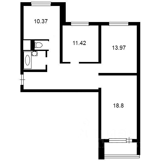 Аренда 3-комн квартиры на вторичном рынке улица Новаторов, 38К3