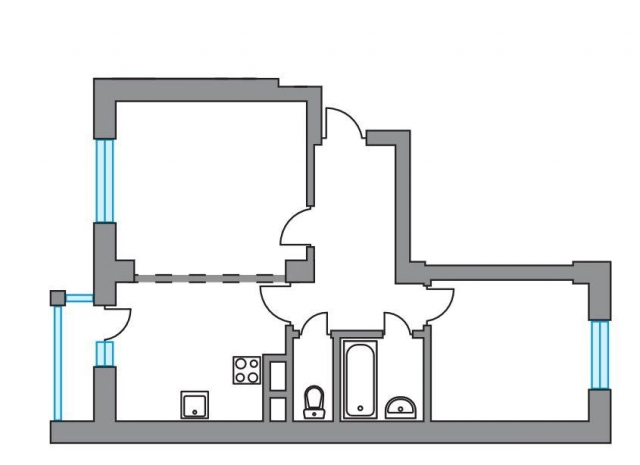 Планировка ЖК Бригантина,  м2