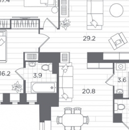 Продажа 3-комн квартиры на вторичном рынке ул Профессора Попова,  д. 26,  к. 2