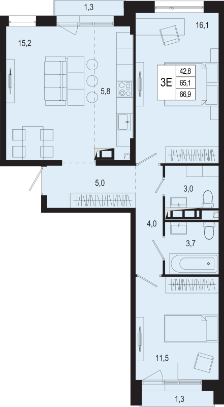Продажа 2-комн квартиры в новостройке Борисовка д., Полевая ул.,  к. 19