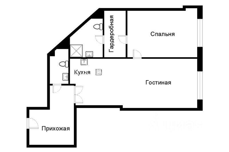 Аренда 2-комн квартиры на вторичном рынке улица Новый Арбат, 32