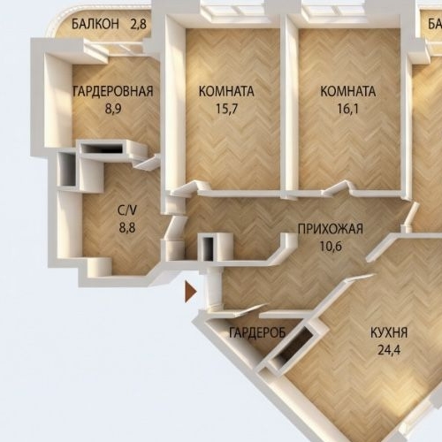 4-комн квартира Ленинский проспект, 109