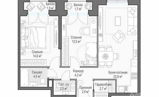 Продажа 1-комн квартиры на вторичном рынке улица Академика Королёва,  д. 21