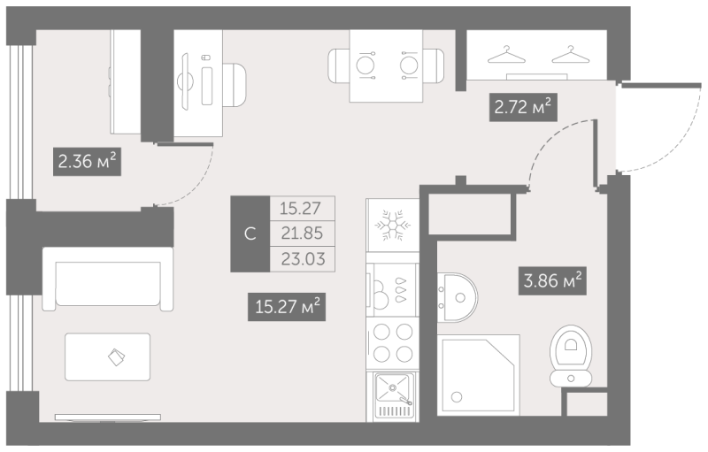 Продажа студии Шушары п., Московское ш.,  к. 6